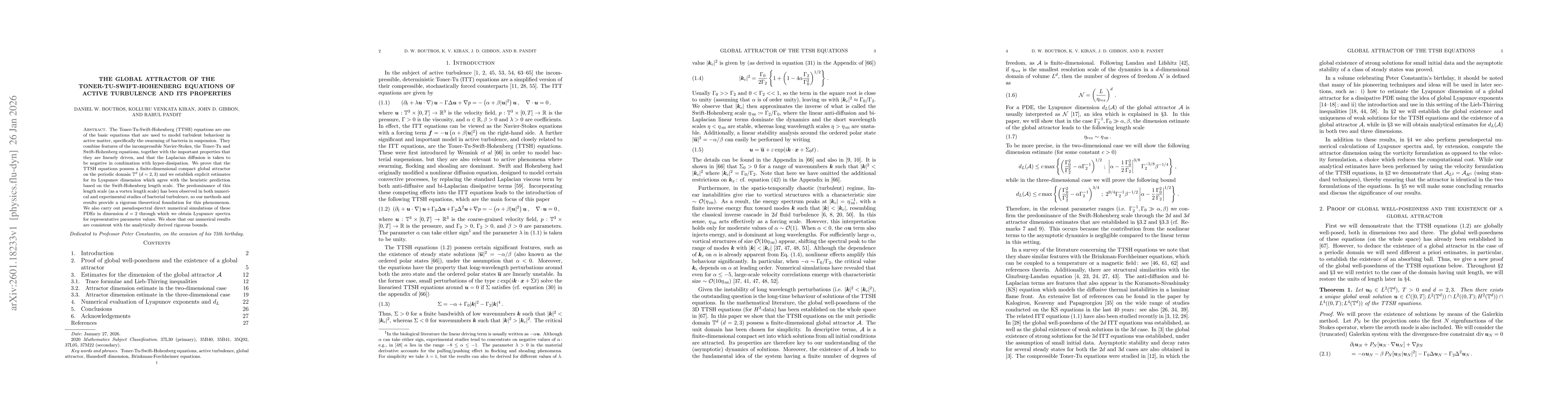 Thumbnail for The global attractor of the Toner-Tu-Swift-Hohenberg equations of active turbulence and its properties