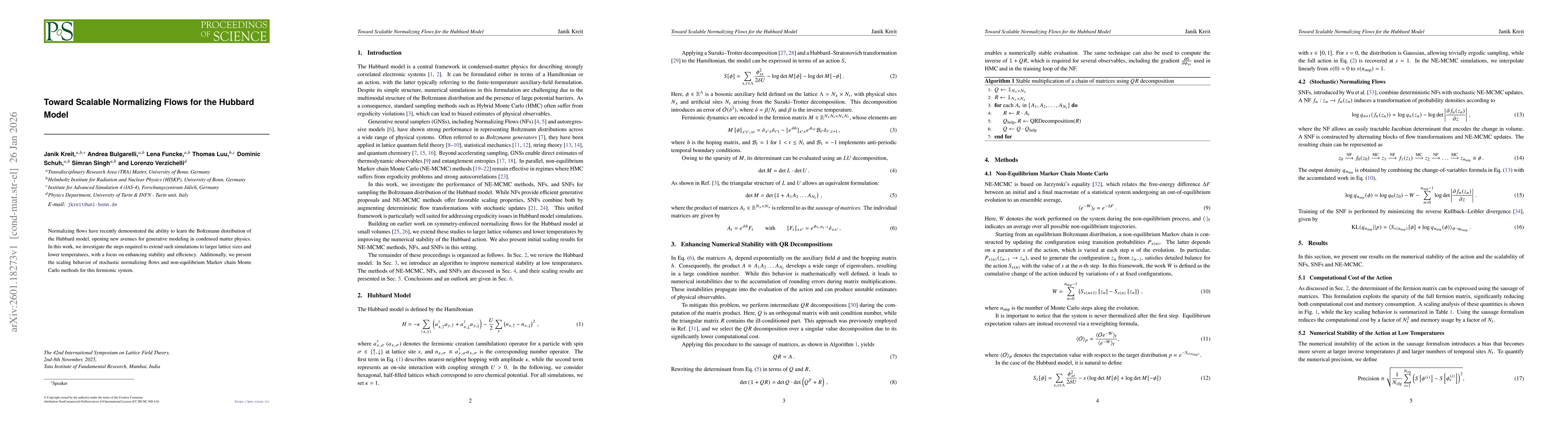 Thumbnail for Toward Scalable Normalizing Flows for the Hubbard Model