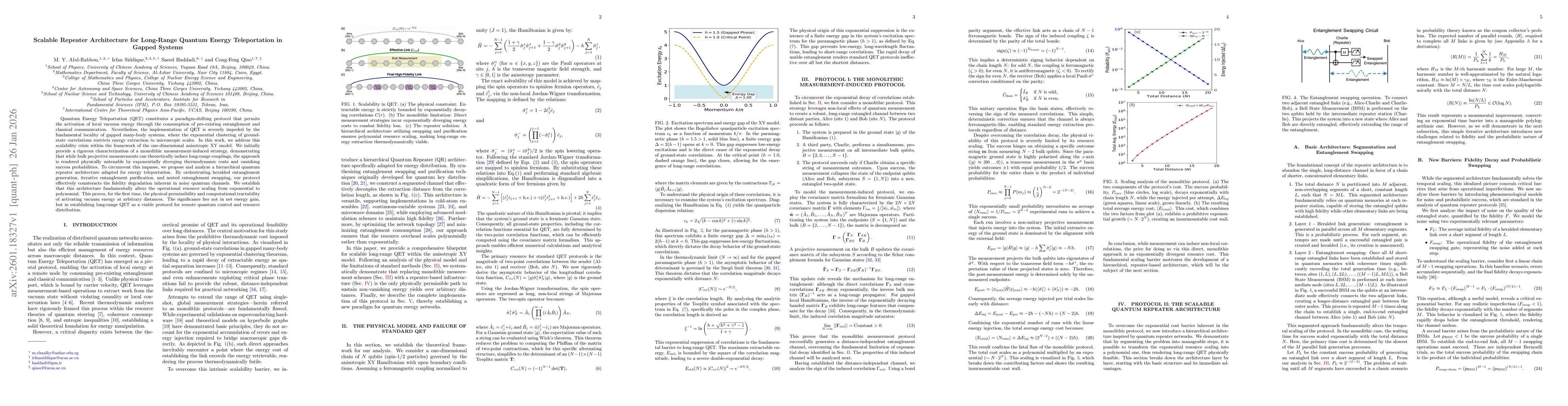 Thumbnail for Scalable Repeater Architecture for Long-Range Quantum Energy Teleportation in Gapped Systems