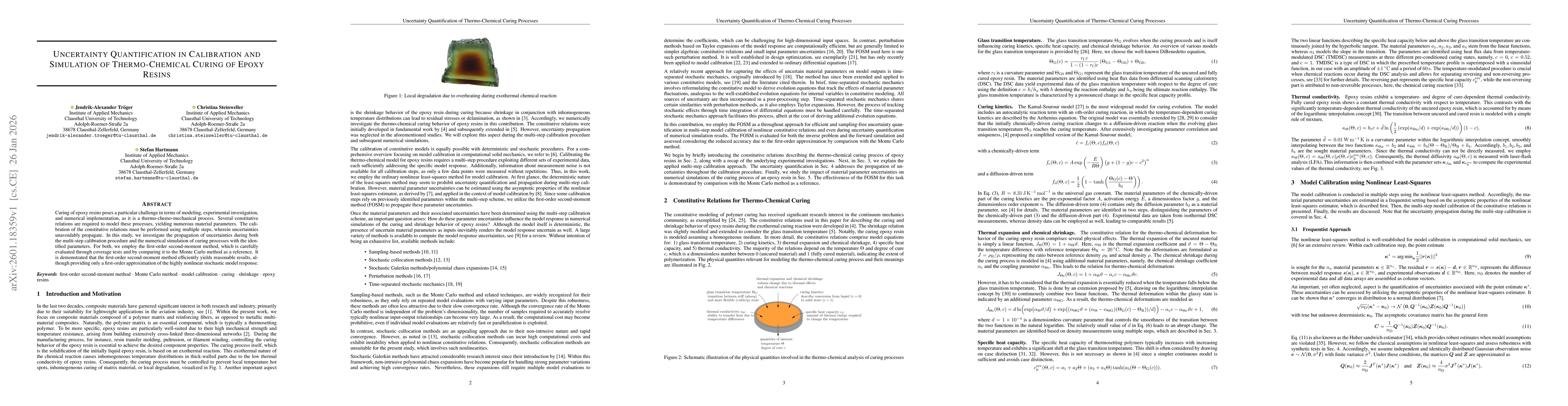 Thumbnail for Uncertainty Quantification in Calibration and Simulation of Thermo-Chemical Curing of Epoxy Resins