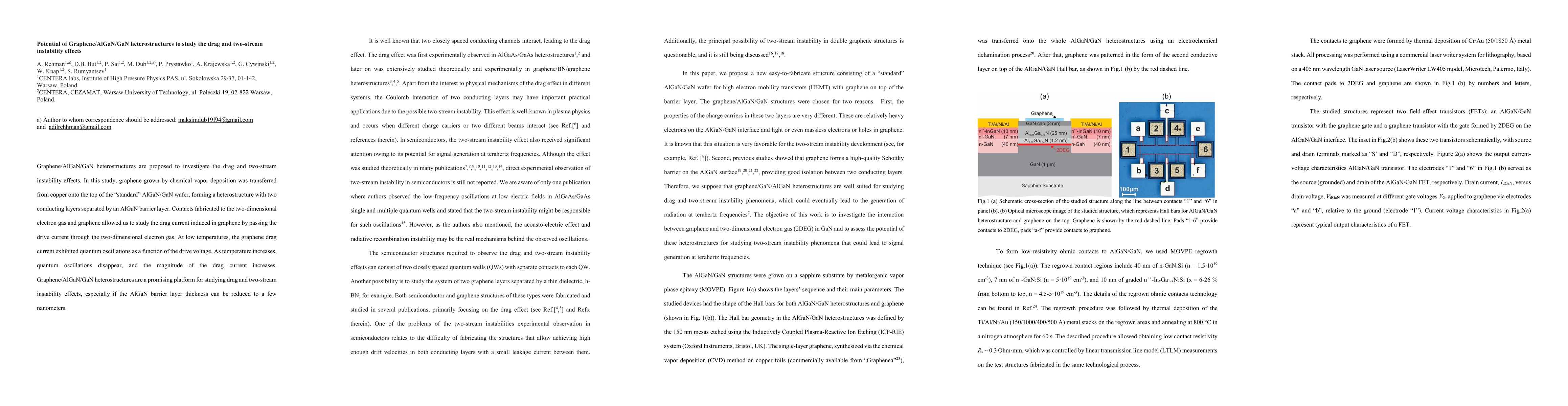 Thumbnail for Potential of Graphene/AlGaN/GaN heterostructures to study the drag and two-stream instability effects