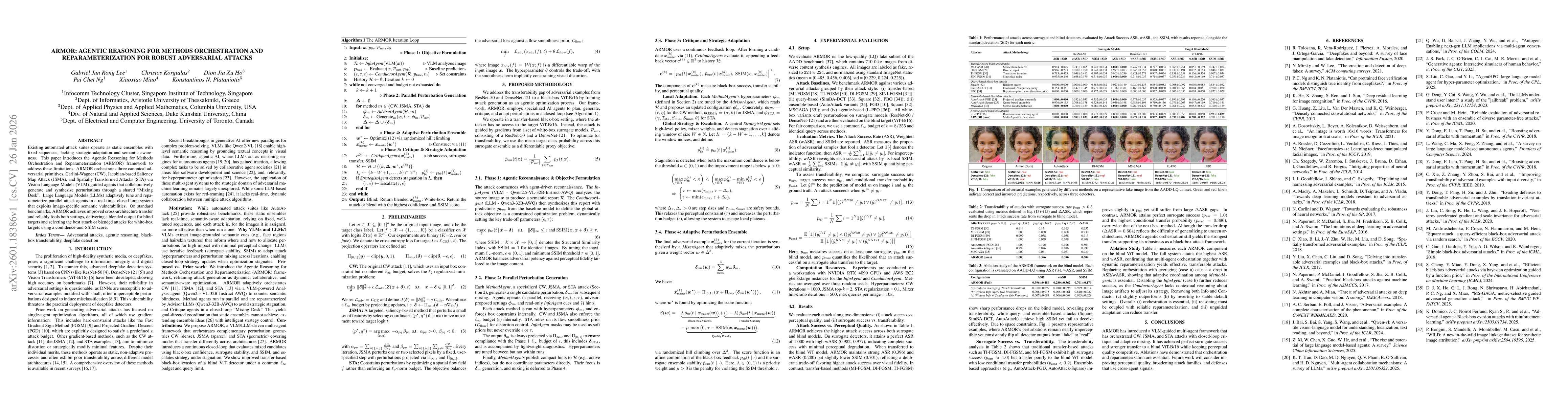Thumbnail for ARMOR: Agentic Reasoning for Methods Orchestration and Reparameterization for Robust Adversarial Attacks