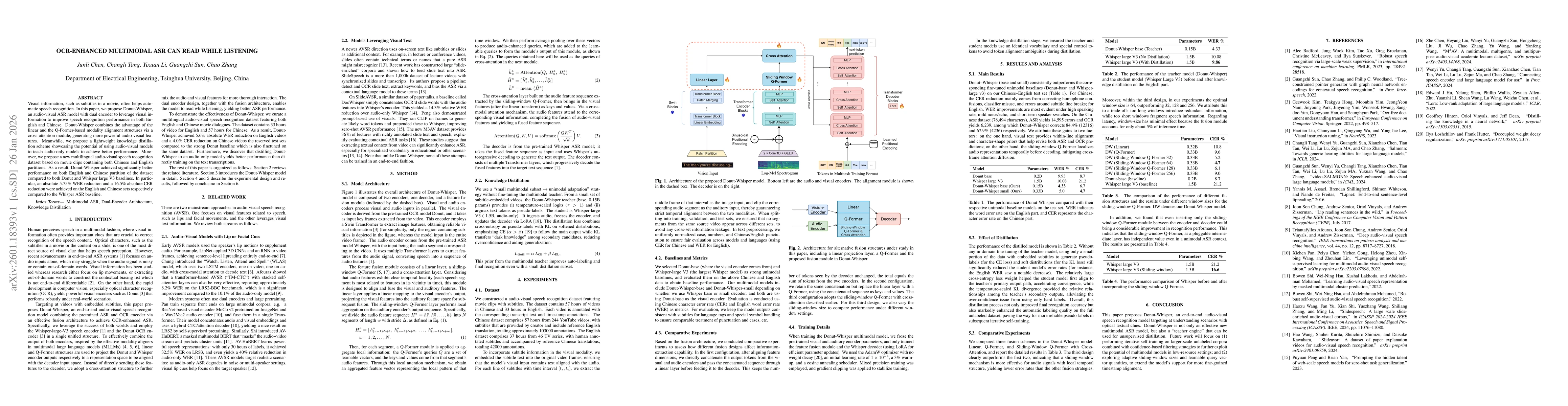 Thumbnail for OCR-Enhanced Multimodal ASR Can Read While Listening