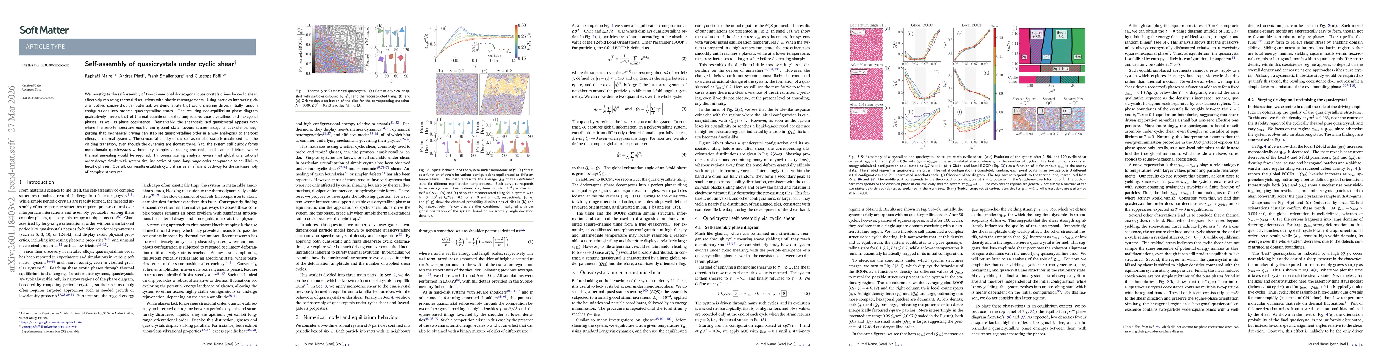 Thumbnail for Self-assembly of quasicrystals under cyclic shear