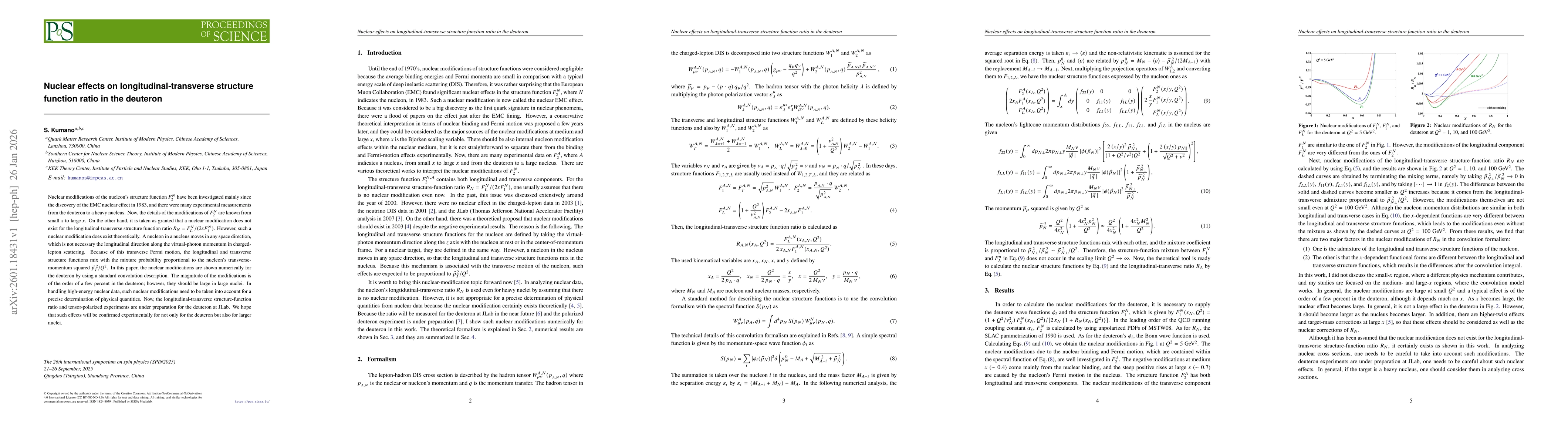 Thumbnail for Nuclear effects on longitudinal-transverse structure function ratio in the deuteron