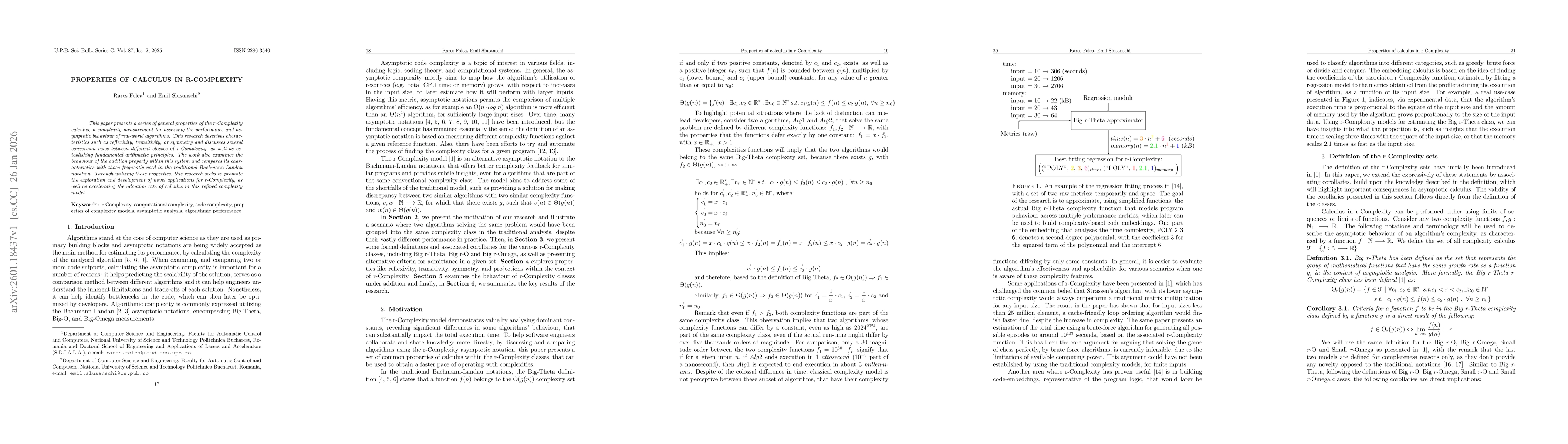 Thumbnail for Properties of calculus in r-Complexity 2025
