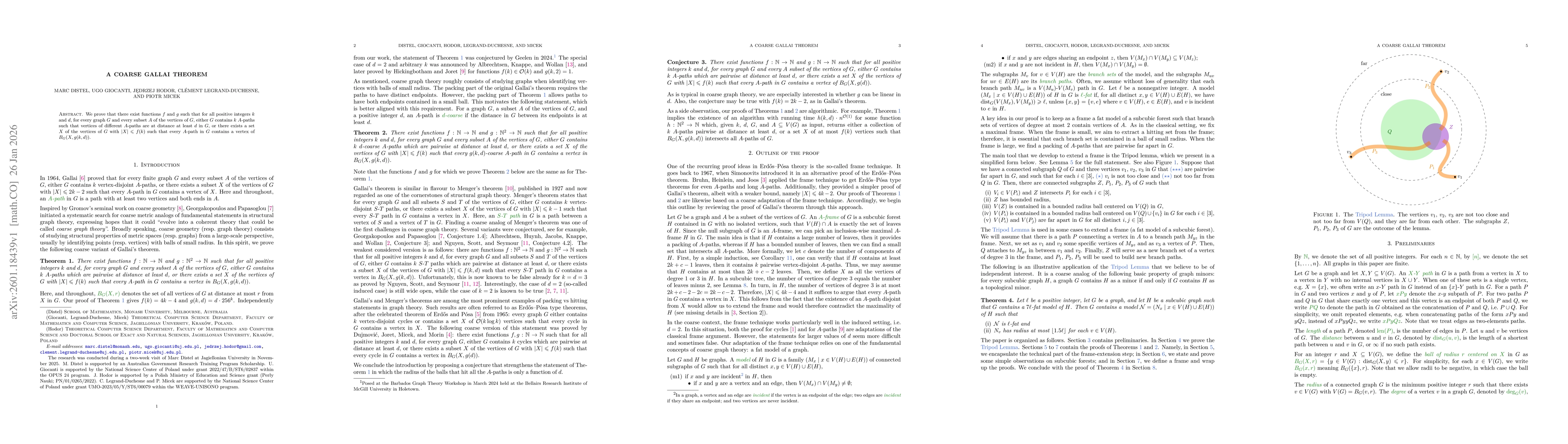 Thumbnail for A coarse Gallai theorem