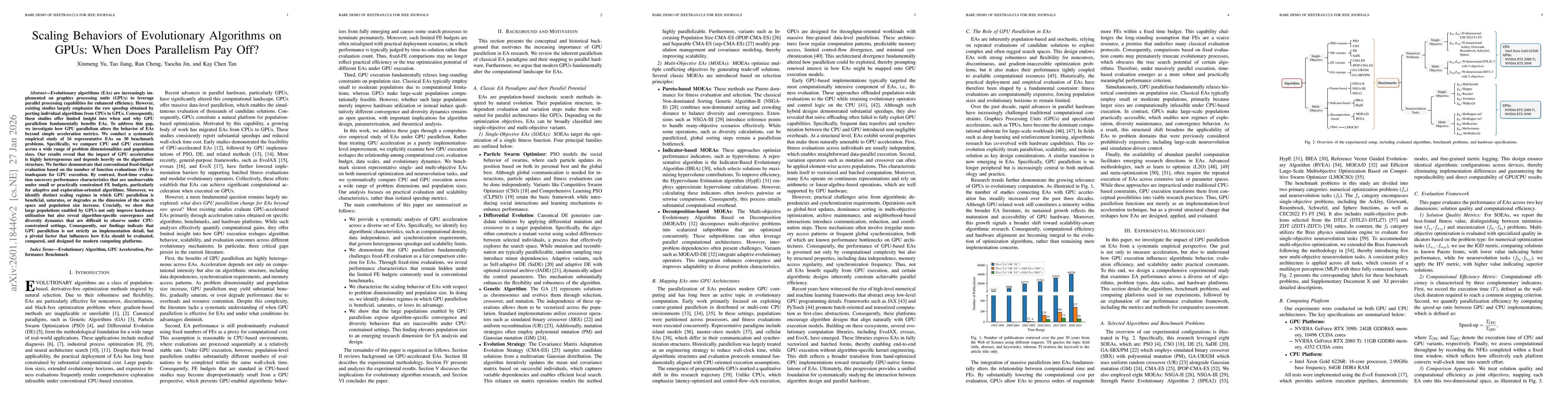 Thumbnail for Scaling Behaviors of Evolutionary Algorithms on GPUs: When Does Parallelism Pay Off?