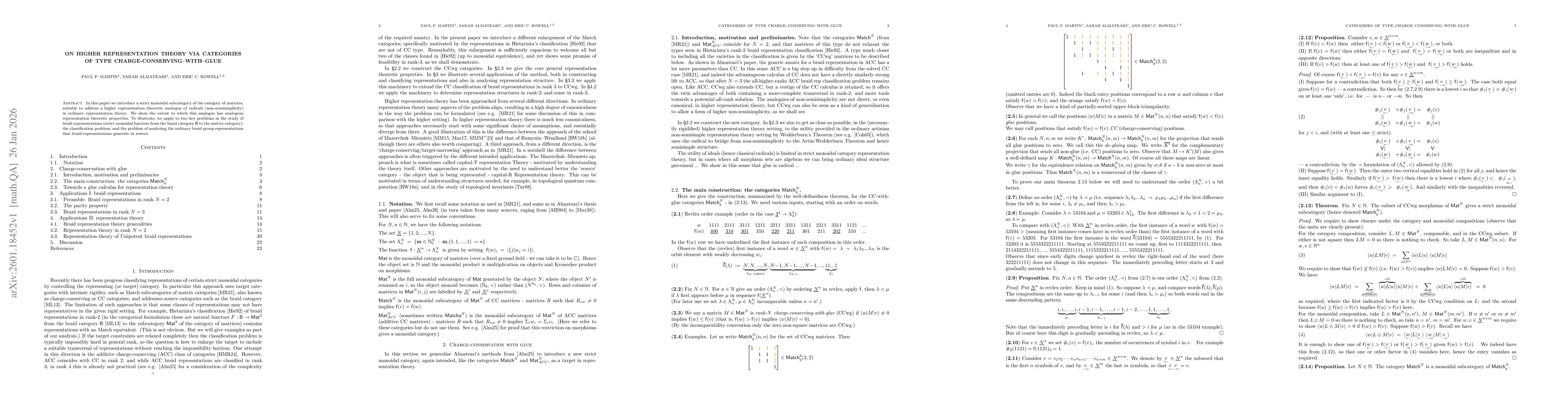 Thumbnail for On Higher Representation Theory via Categories of type Charge-Conserving--with--Glue