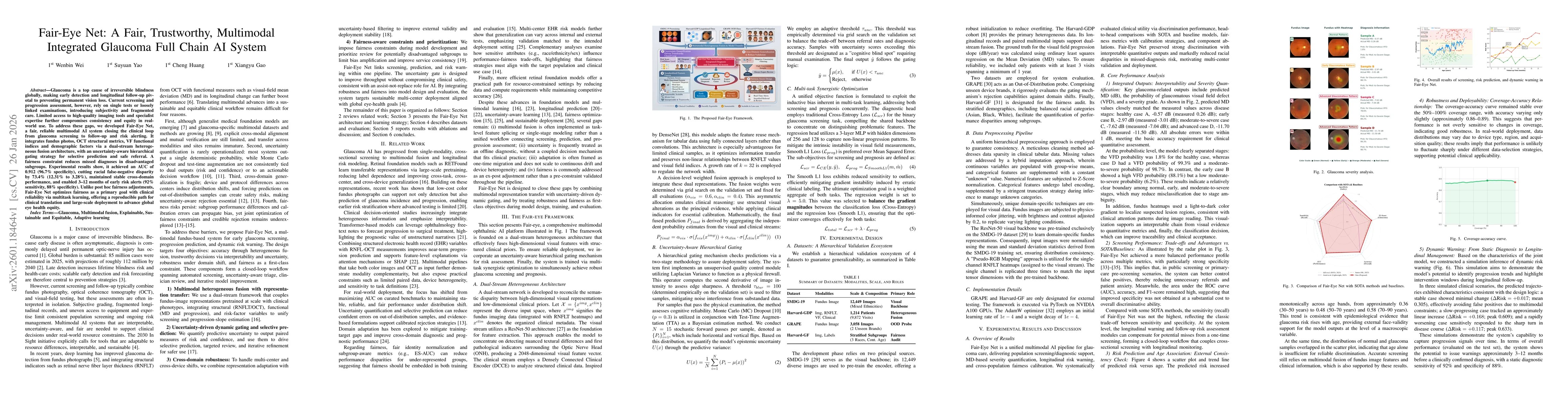 Thumbnail for Fair-Eye Net: A Fair, Trustworthy, Multimodal Integrated Glaucoma Full Chain AI System