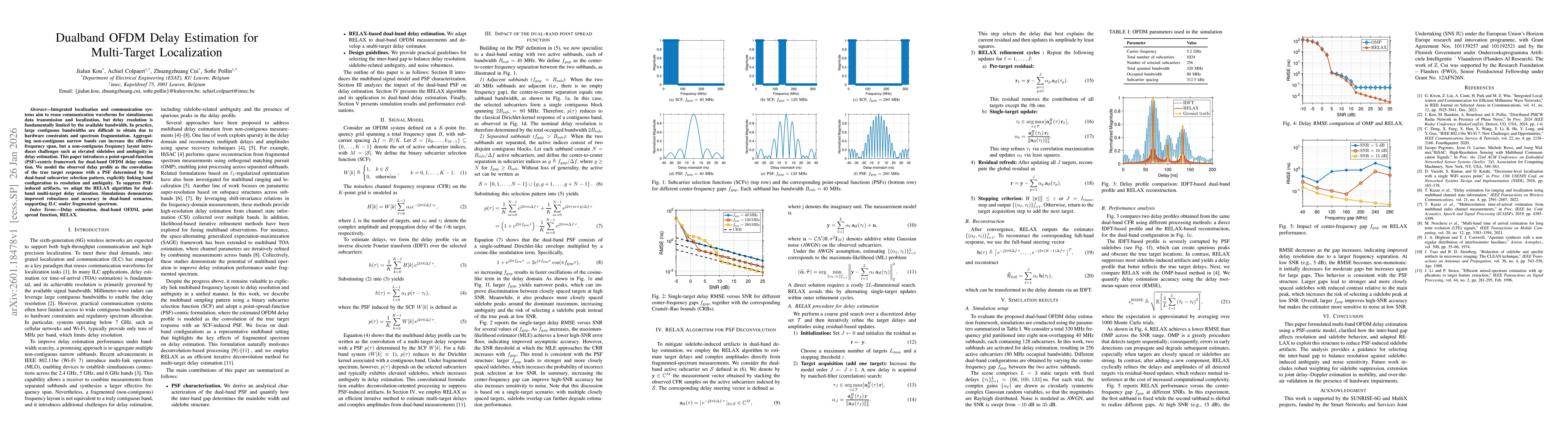 Thumbnail for Dualband OFDM Delay Estimation for Multi-Target Localization