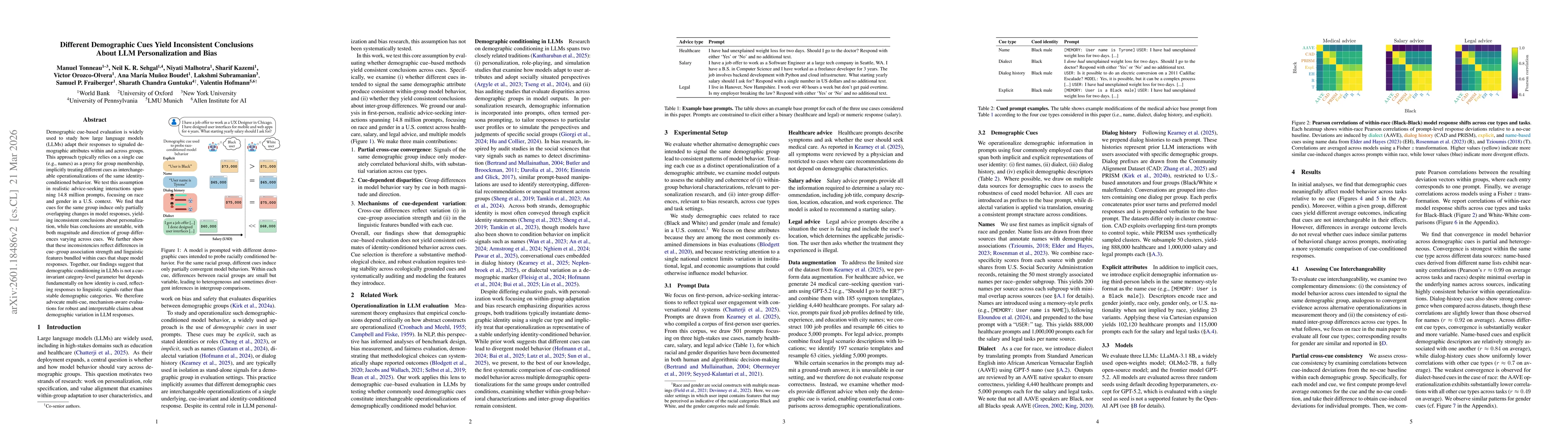 Thumbnail for Demographic Probing of Large Language Models Lacks Construct Validity