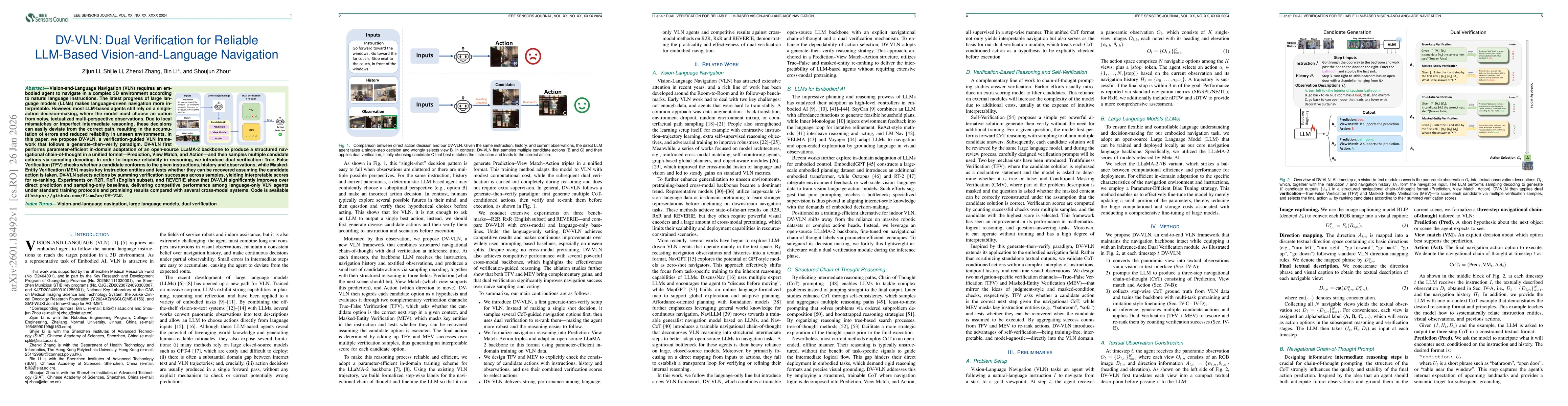 Thumbnail for DV-VLN: Dual Verification for Reliable LLM-Based Vision-and-Language Navigation