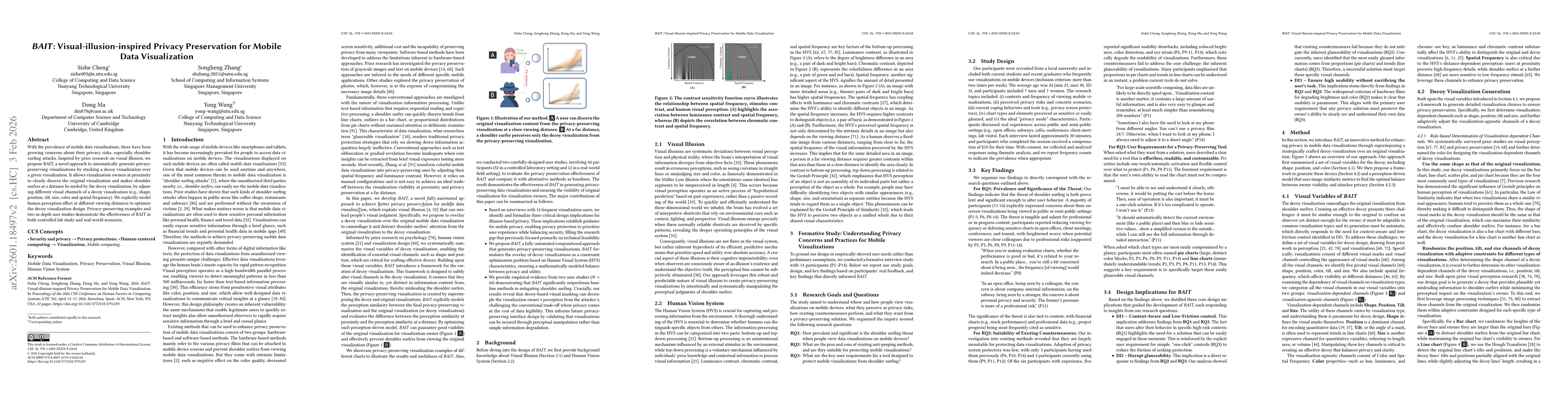 Thumbnail for BAIT: Visual-illusion-inspired Privacy Preservation for Mobile Data Visualization