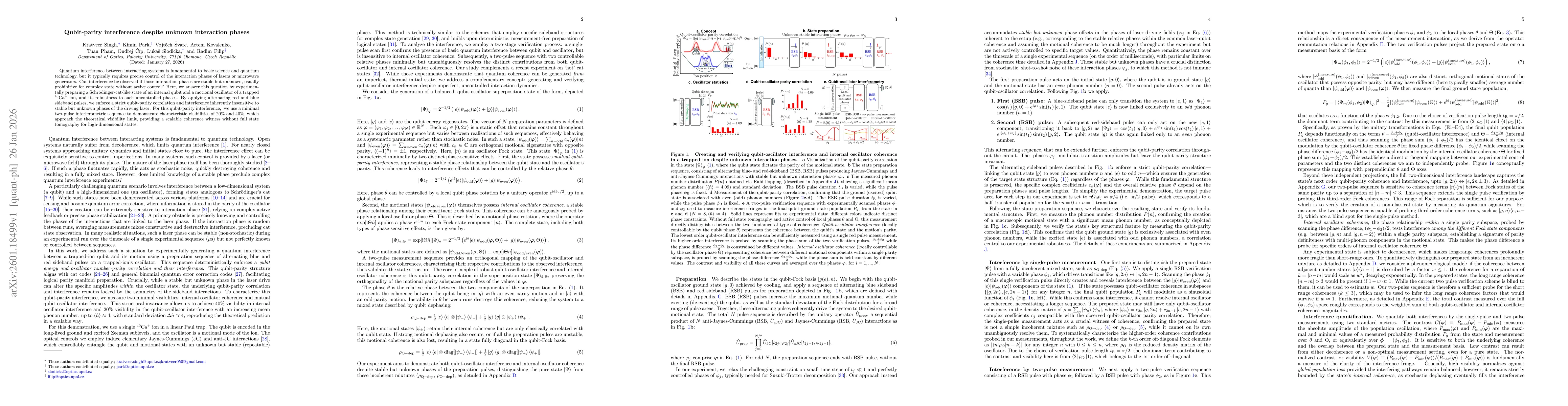 Thumbnail for Qubit-parity interference despite unknown interaction phases