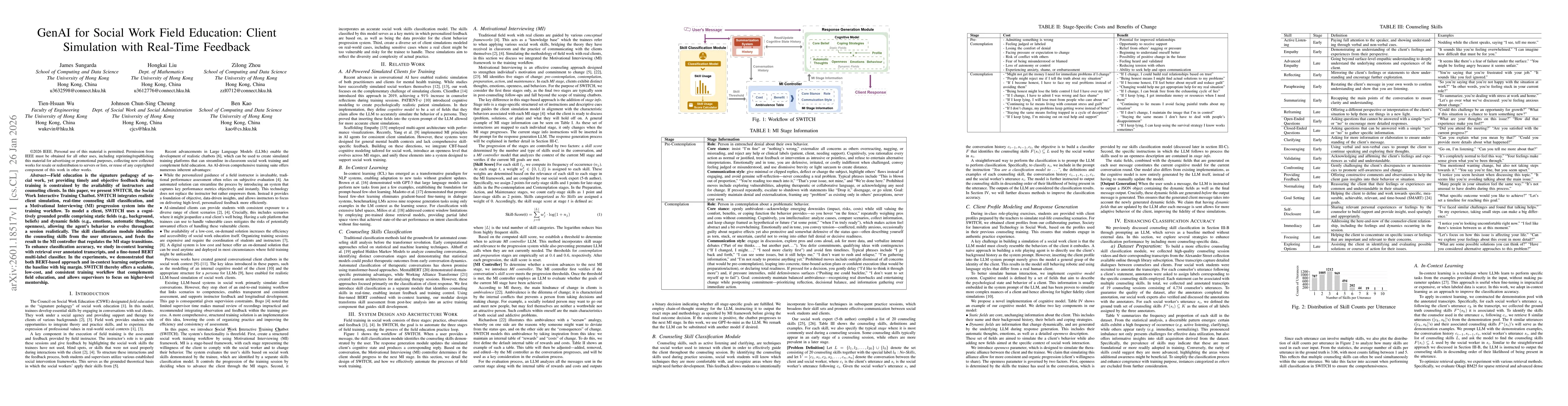 Thumbnail for GenAI for Social Work Field Education: Client Simulation with Real-Time Feedback