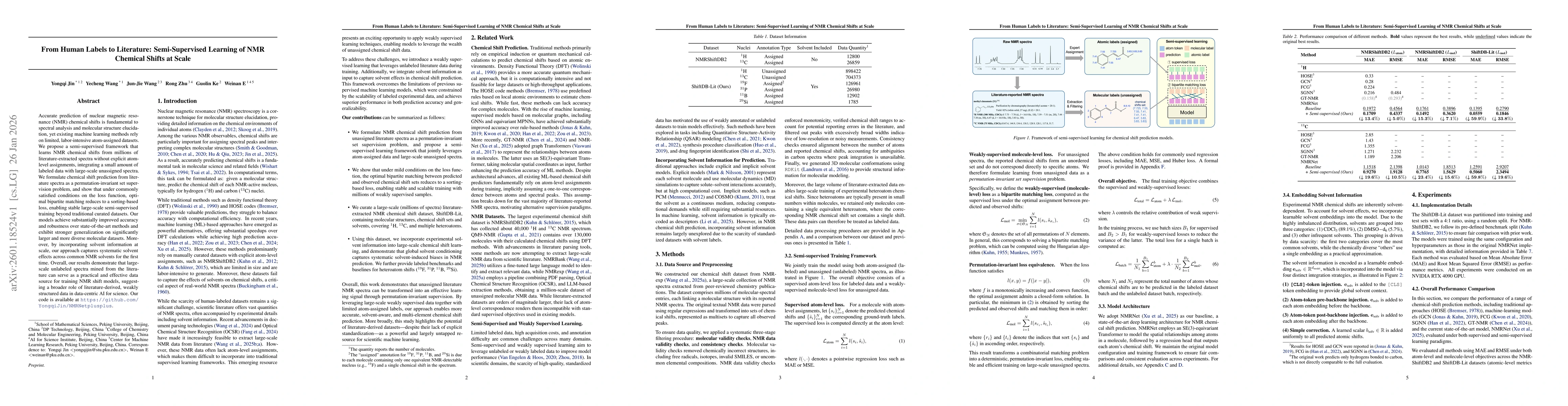 Thumbnail for From Human Labels to Literature: Semi-Supervised Learning of NMR Chemical Shifts at Scale
