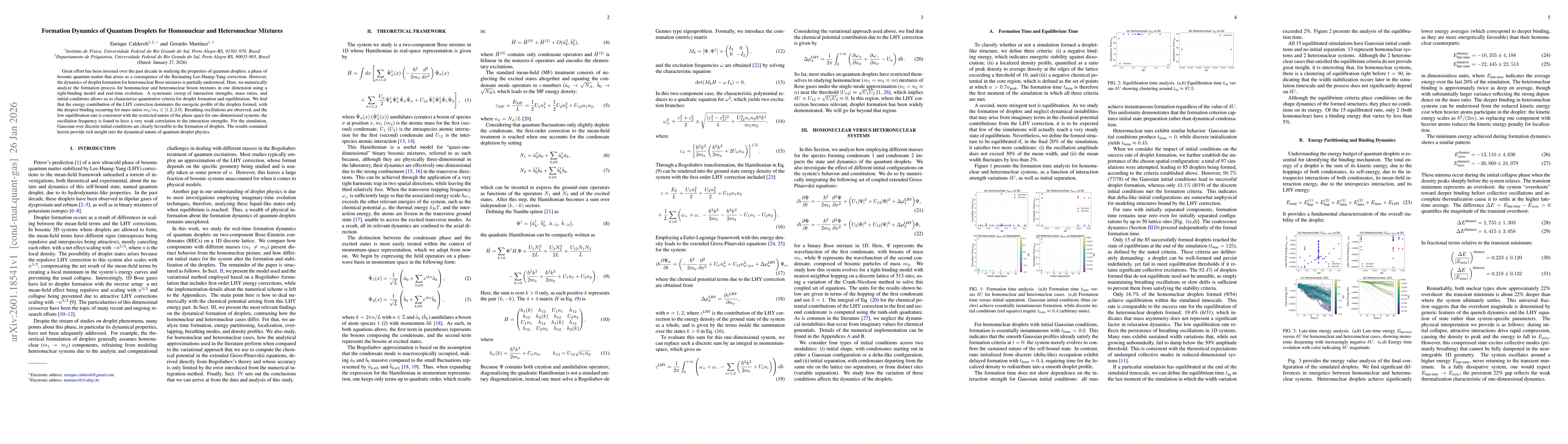 Thumbnail for Formation Dynamics of Quantum Droplets for Homonuclear and Heteronuclear Mixtures
