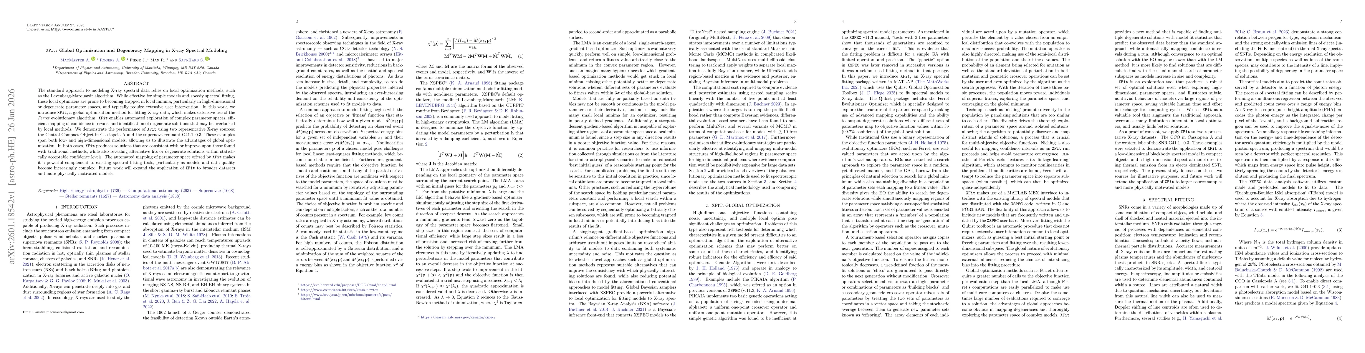 Thumbnail for XFit: Global Optimization and Degeneracy Mapping in X-ray Spectral Modeling
