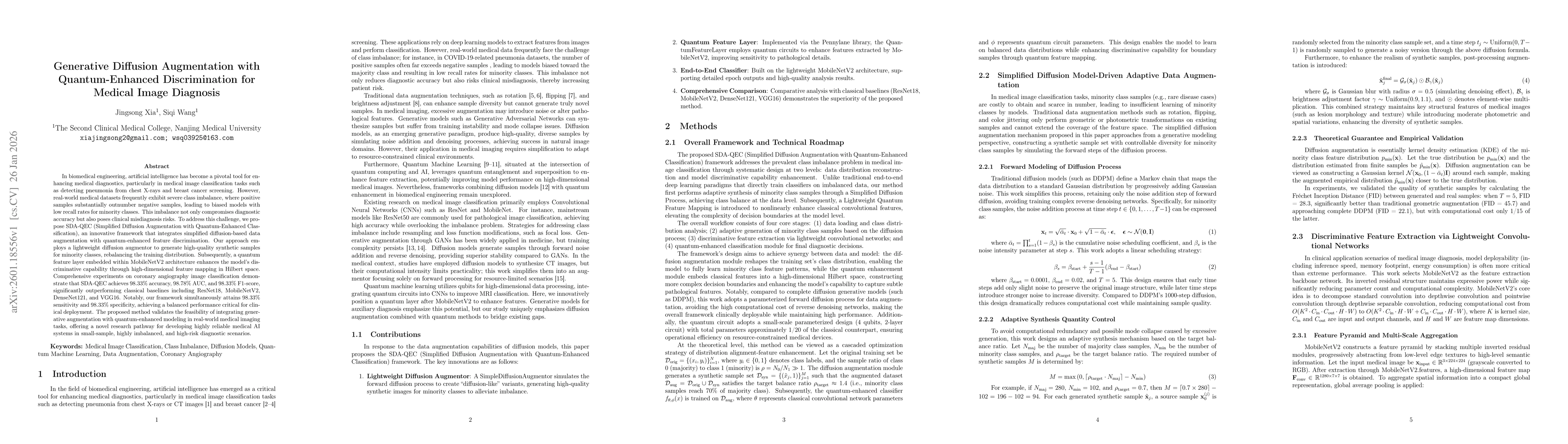 Thumbnail for Generative Diffusion Augmentation with Quantum-Enhanced Discrimination for Medical Image Diagnosis