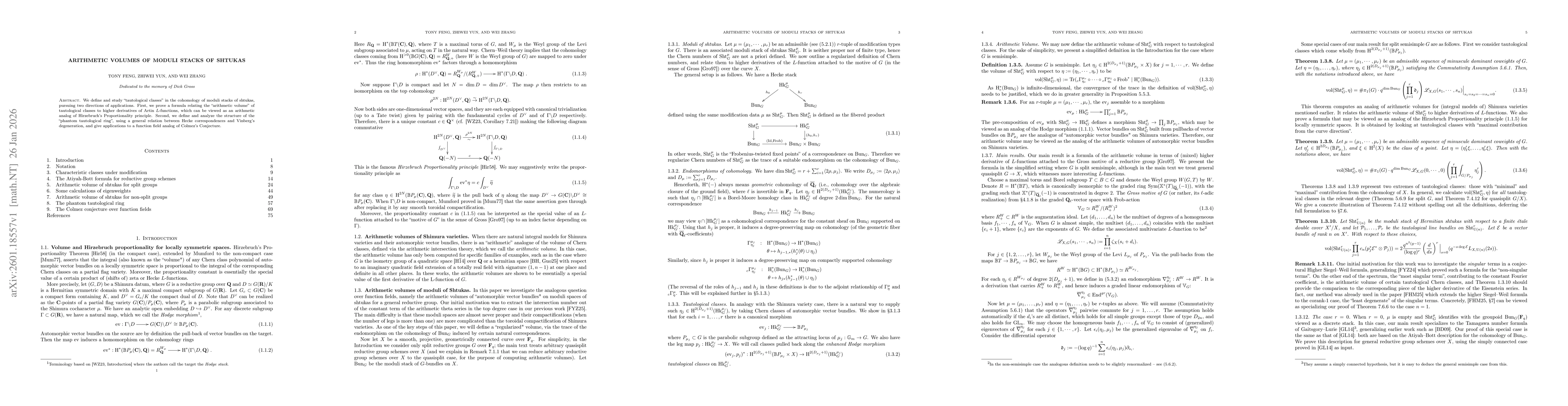 Thumbnail for Arithmetic volumes of moduli stacks of Shtukas