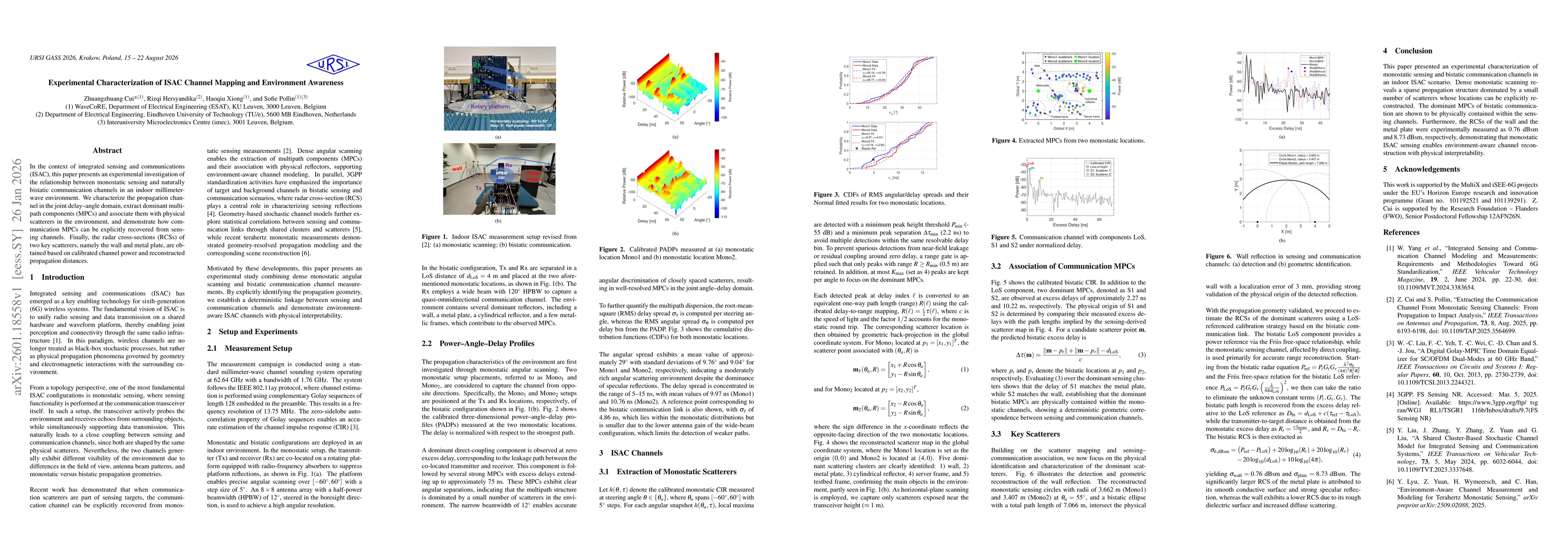 Thumbnail for Experimental Characterization of ISAC Channel Mapping and Environment Awareness