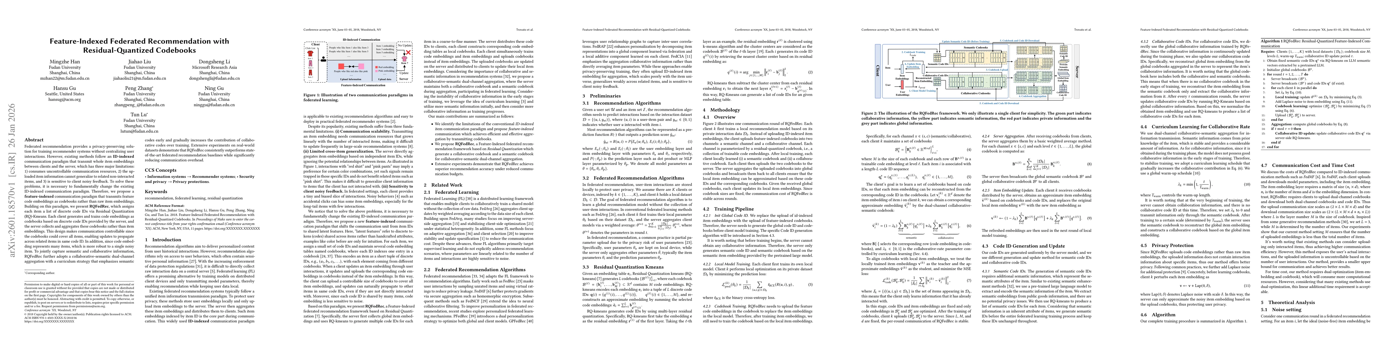 Thumbnail for Feature-Indexed Federated Recommendation with Residual-Quantized Codebooks