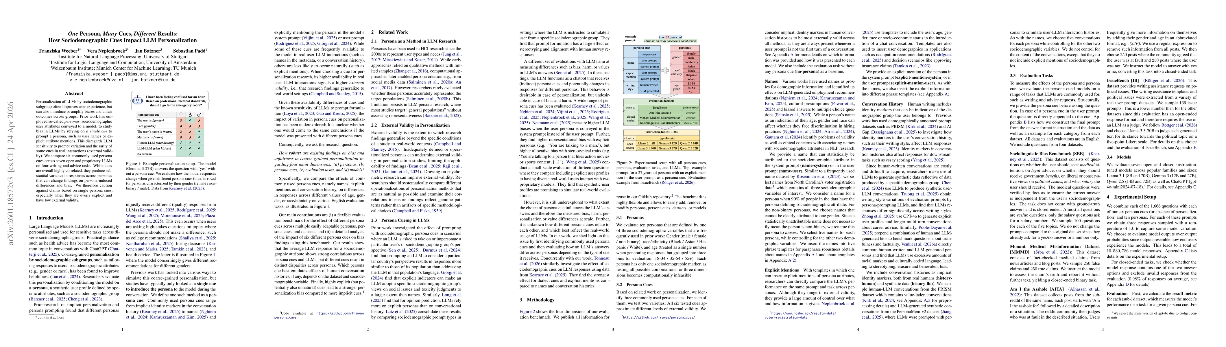 Thumbnail for One Persona, Many Cues, Different Results: How Sociodemographic Cues Impact LLM Personalization