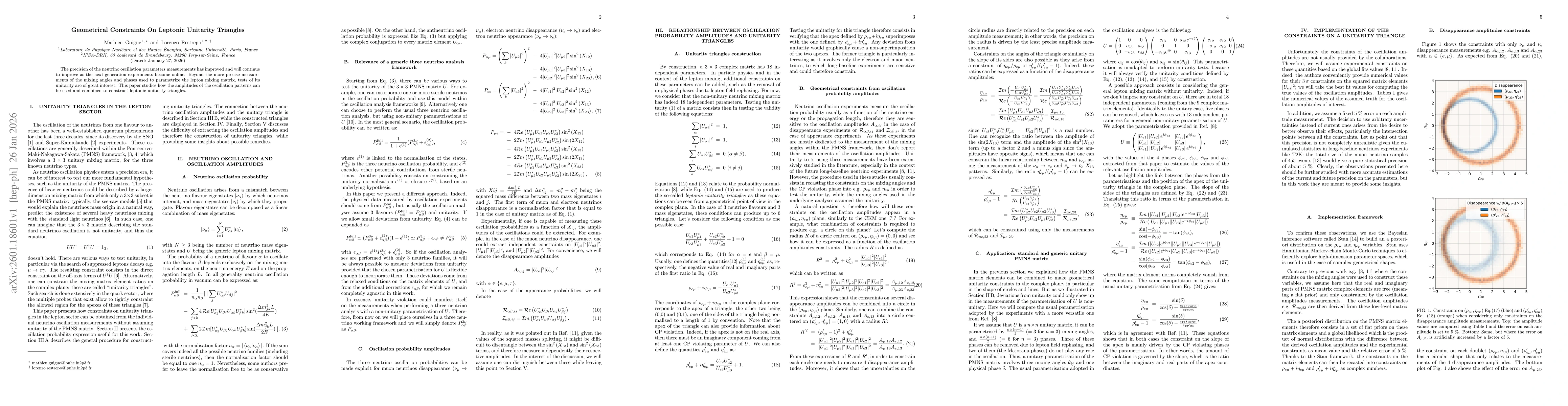 Thumbnail for Geometrical Constraints On Leptonic Unitarity Triangles
