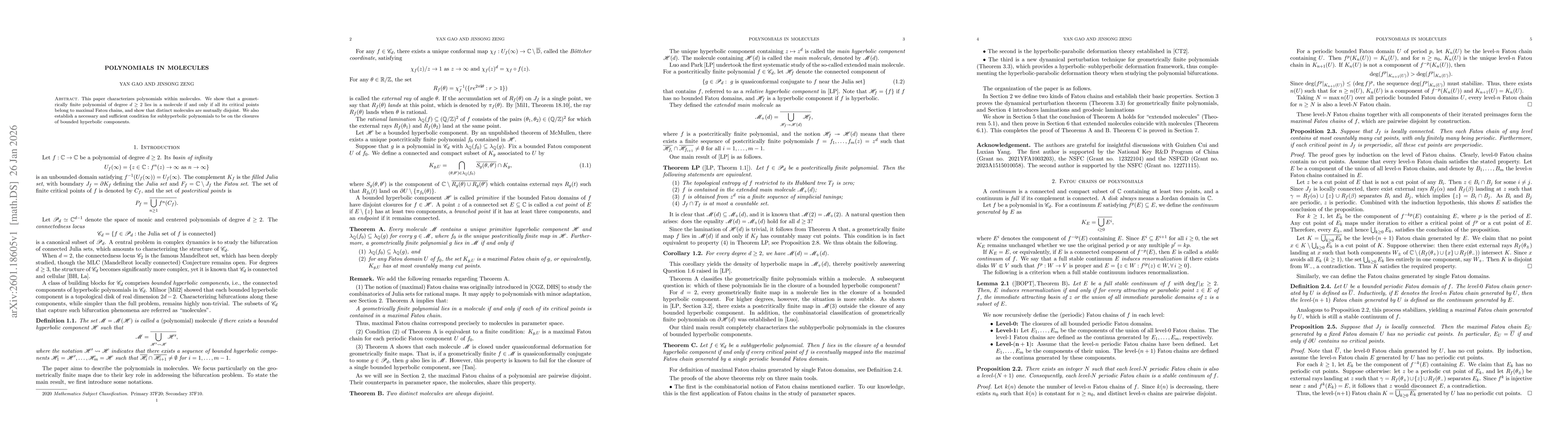 Thumbnail for Polynomials in molecules