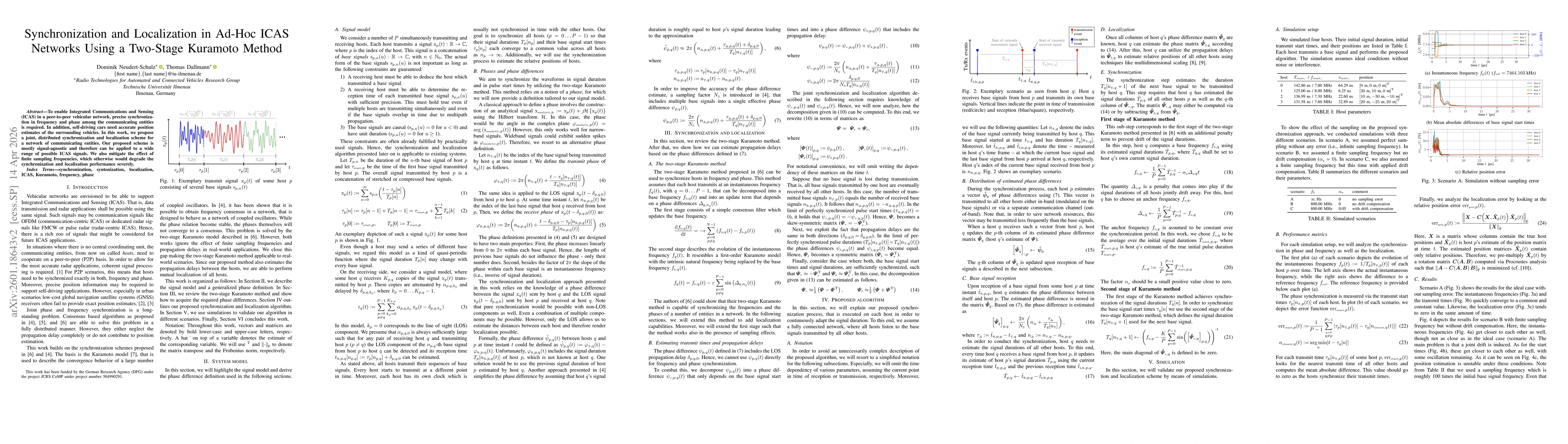 Thumbnail for Synchronization and Localization in Ad-Hoc ICAS Networks Using a Two-Stage Kuramoto Method