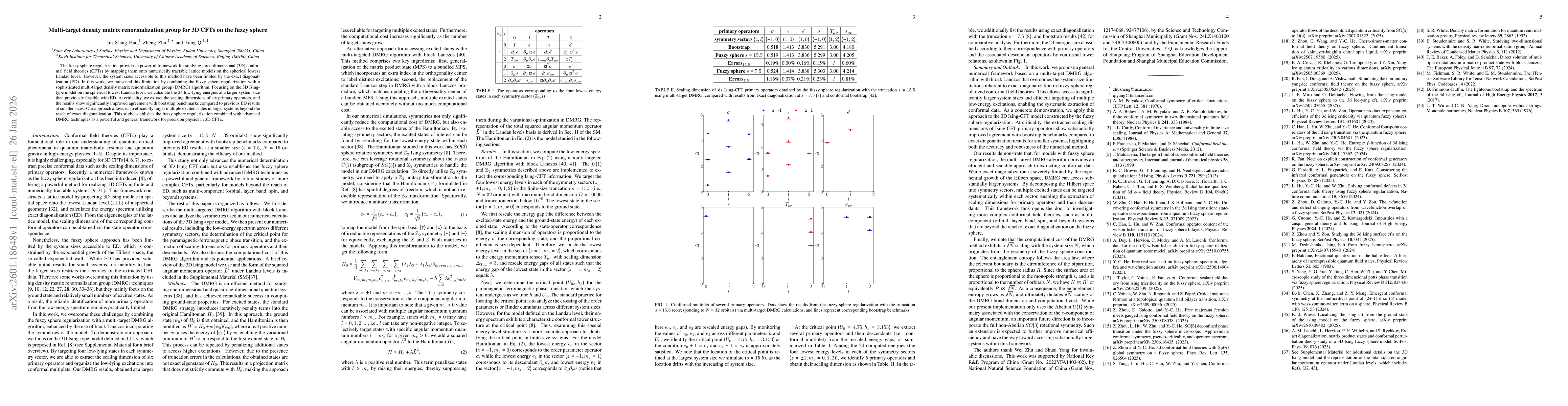 Thumbnail for Multi-target density matrix renormalization group for 3D CFTs on the fuzzy sphere