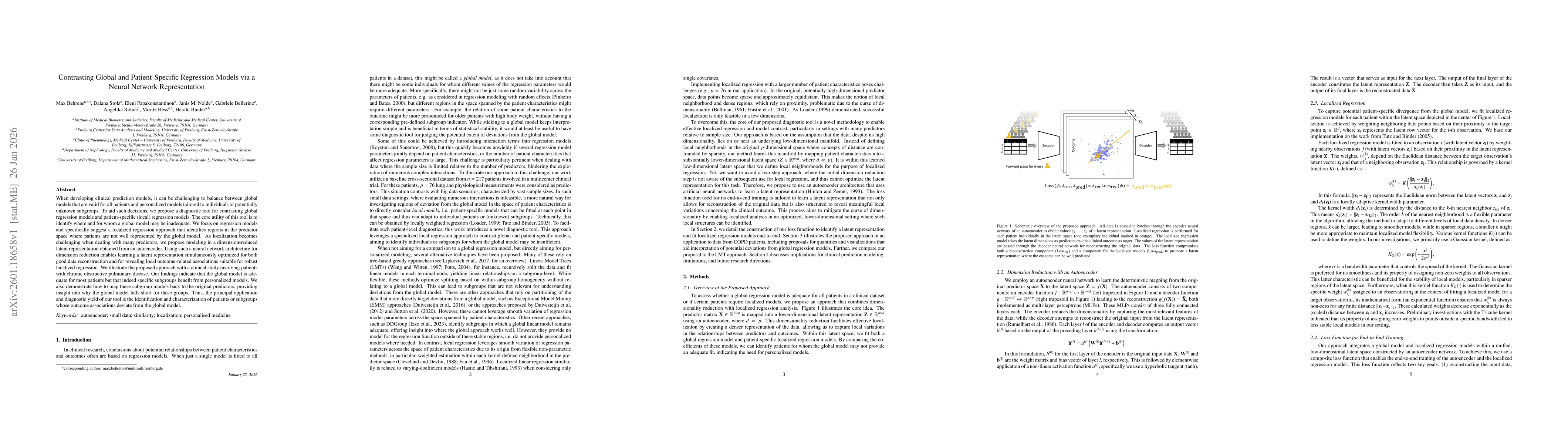 Thumbnail for Contrasting Global and Patient-Specific Regression Models via a Neural Network Representation