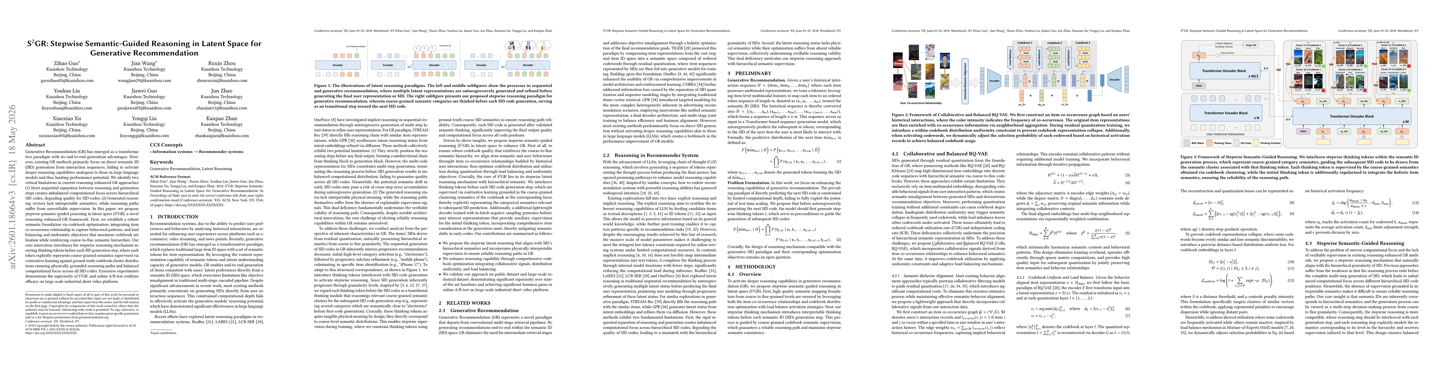 Thumbnail for S$^2$GR: Stepwise Semantic-Guided Reasoning in Latent Space for Generative Recommendation
