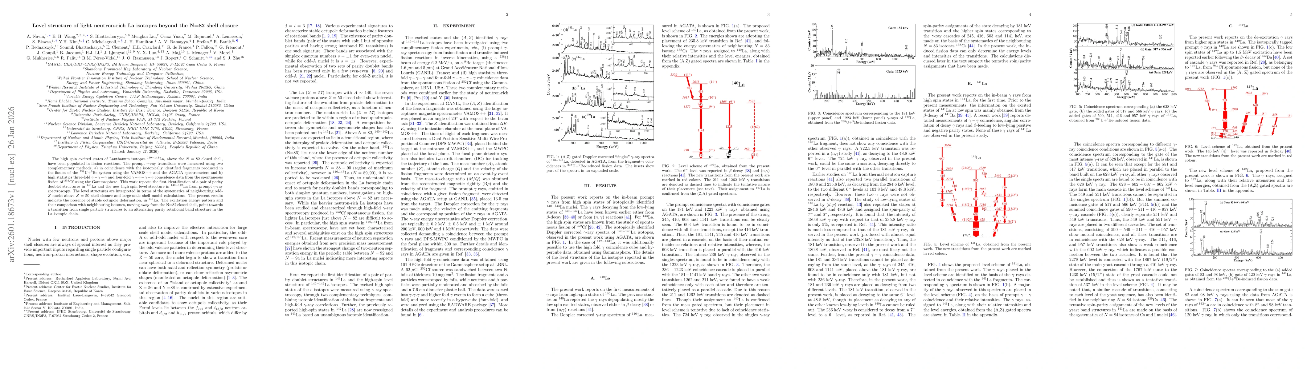 Thumbnail for Level structure of light neutron-rich La isotopes beyond the N=82 shell closure