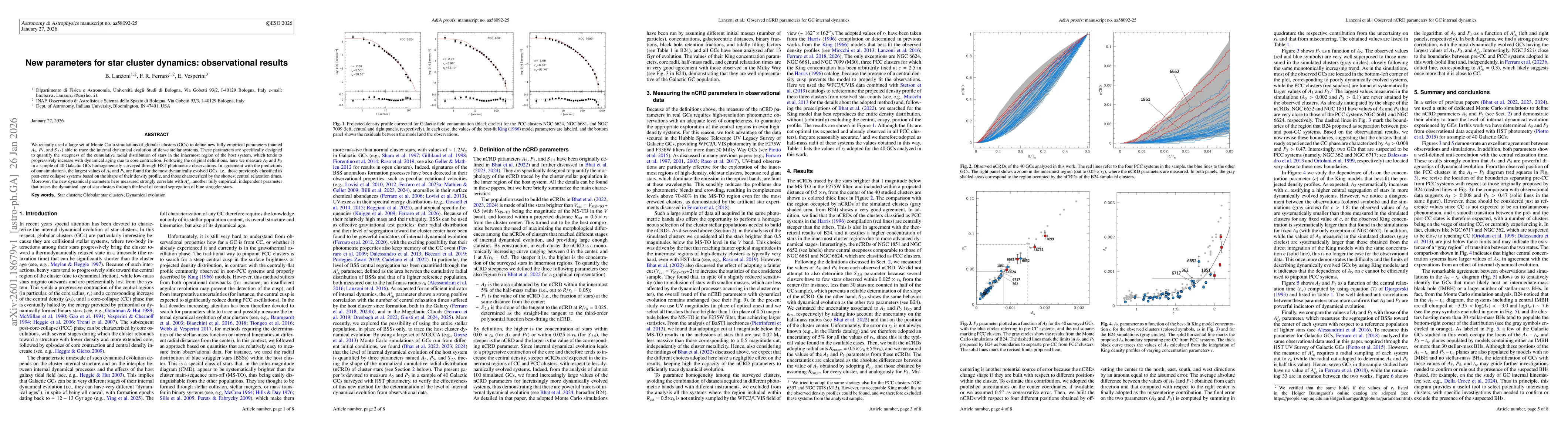 Thumbnail for New parameters for star cluster dynamics: observational results