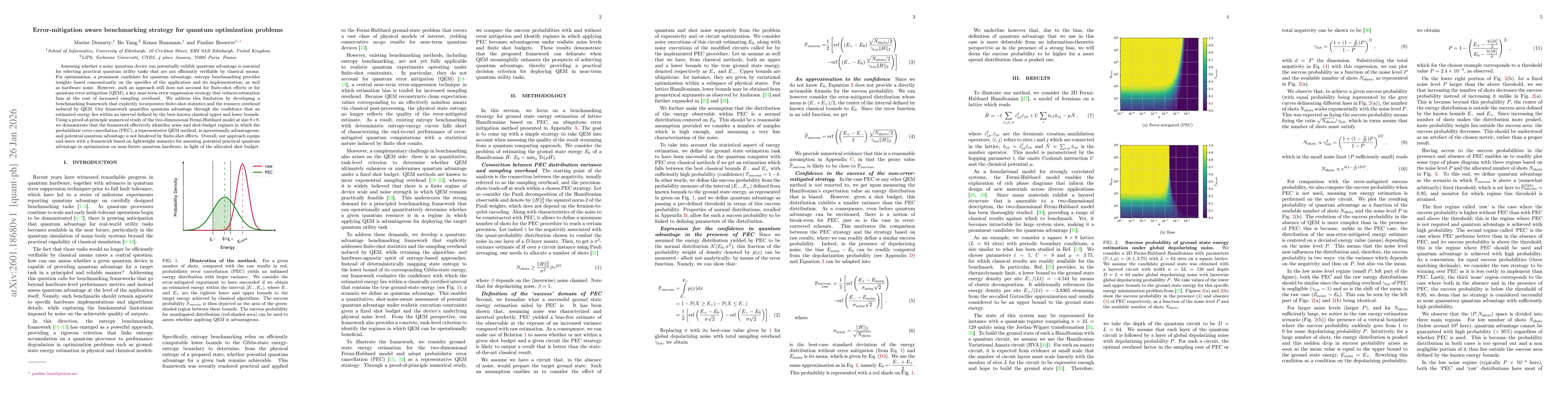 Thumbnail for Error-mitigation aware benchmarking strategy for quantum optimization problems