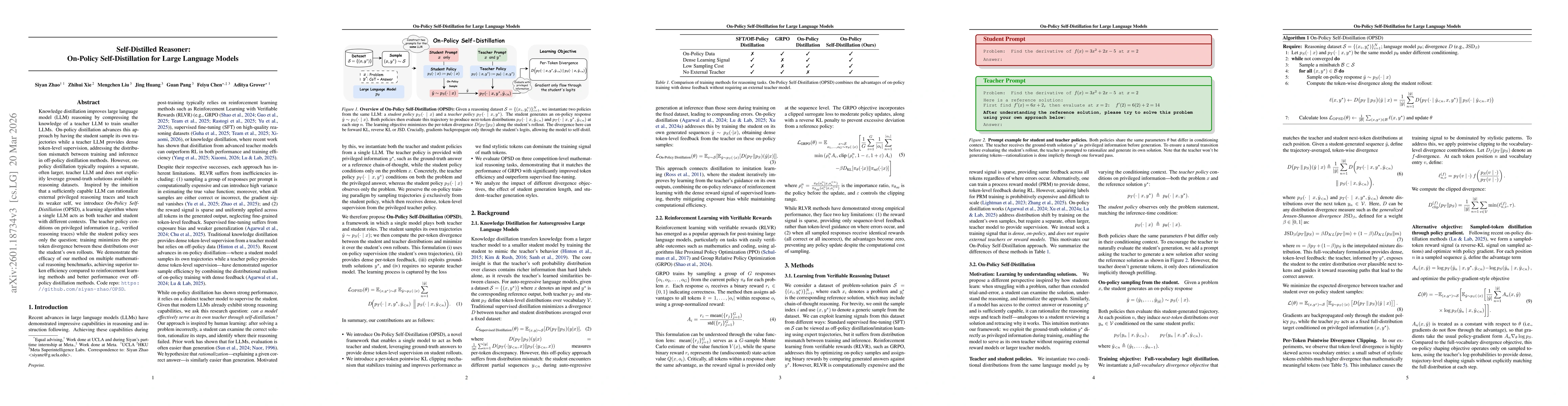 Thumbnail for Self-Distilled Reasoner: On-Policy Self-Distillation for Large Language Models