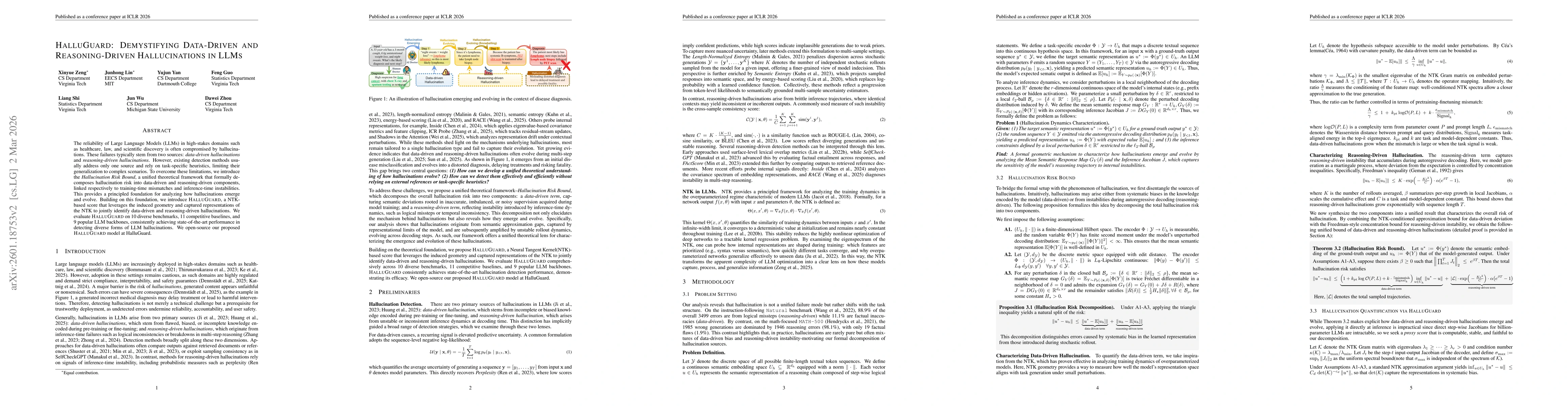 Thumbnail for HalluGuard: Demystifying Data-Driven and Reasoning-Driven Hallucinations in LLMs