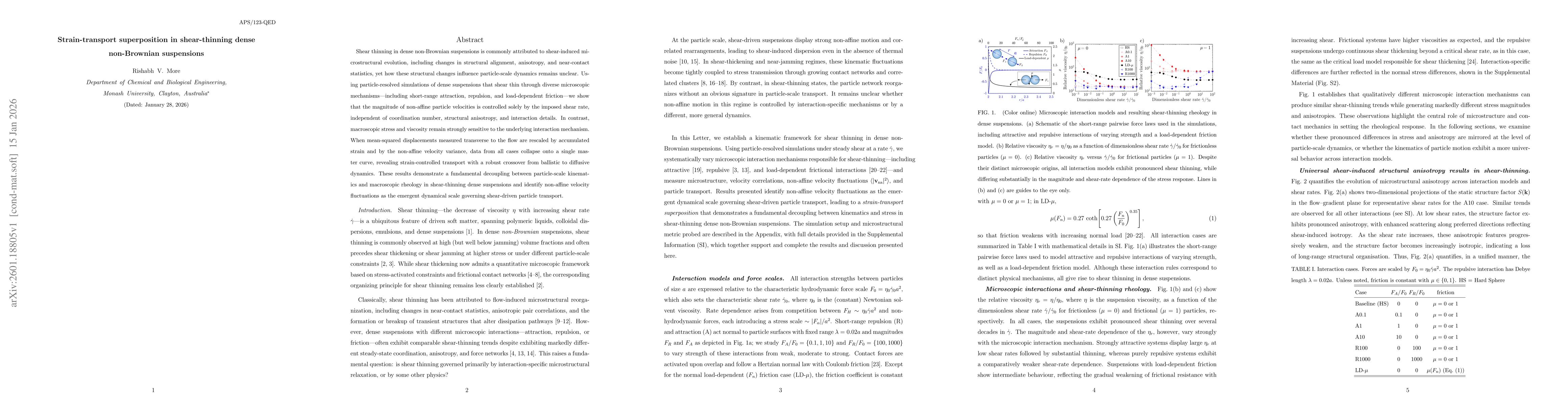 Thumbnail for Strain-transport superposition in shear-thinning dense non-Brownian suspensions