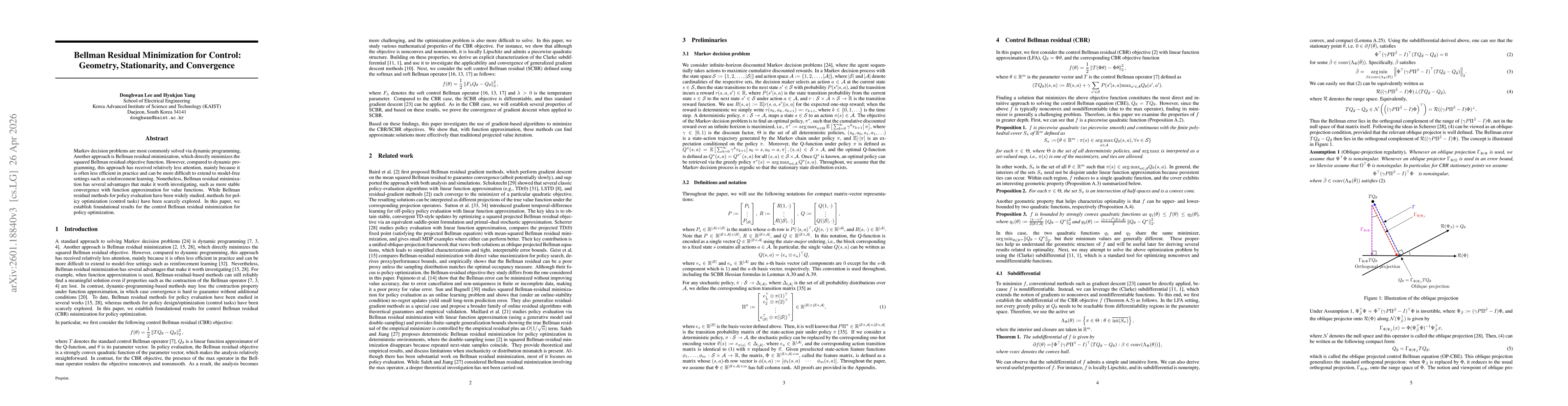 Thumbnail for Analysis of Control Bellman Residual Minimization for Markov Decision Problem