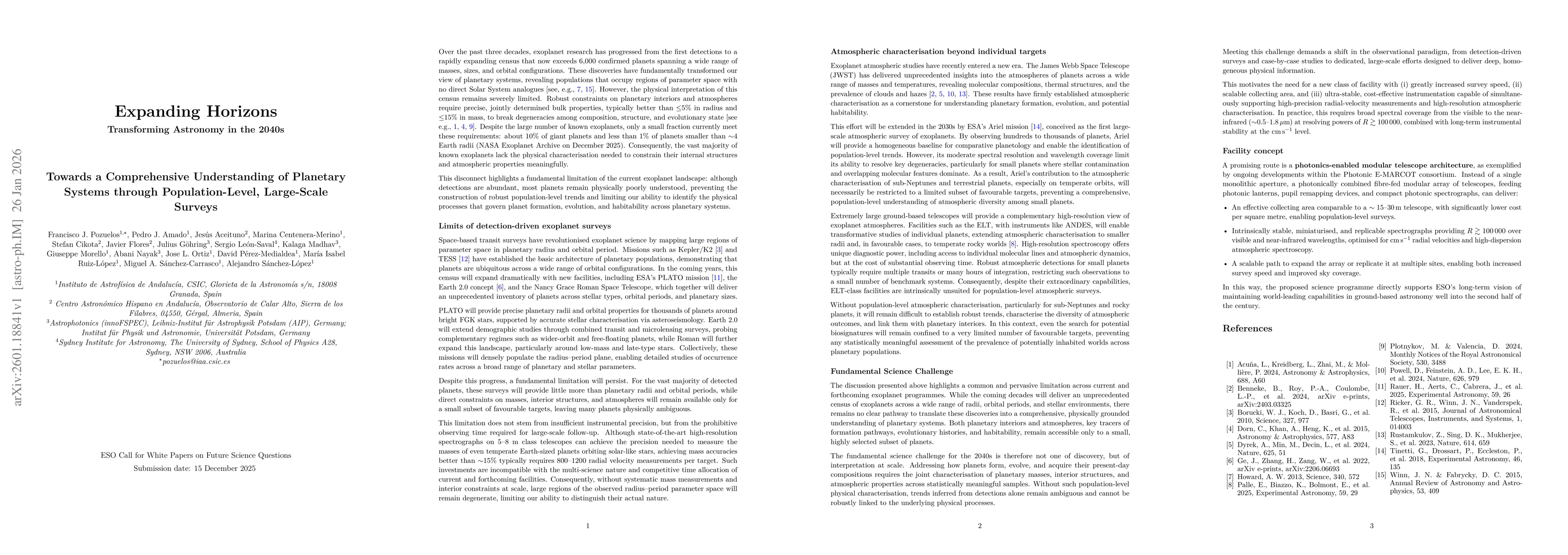 Thumbnail for Towards a Comprehensive Understanding of Planetary Systems through Population-Level, Large-Scale Surveys