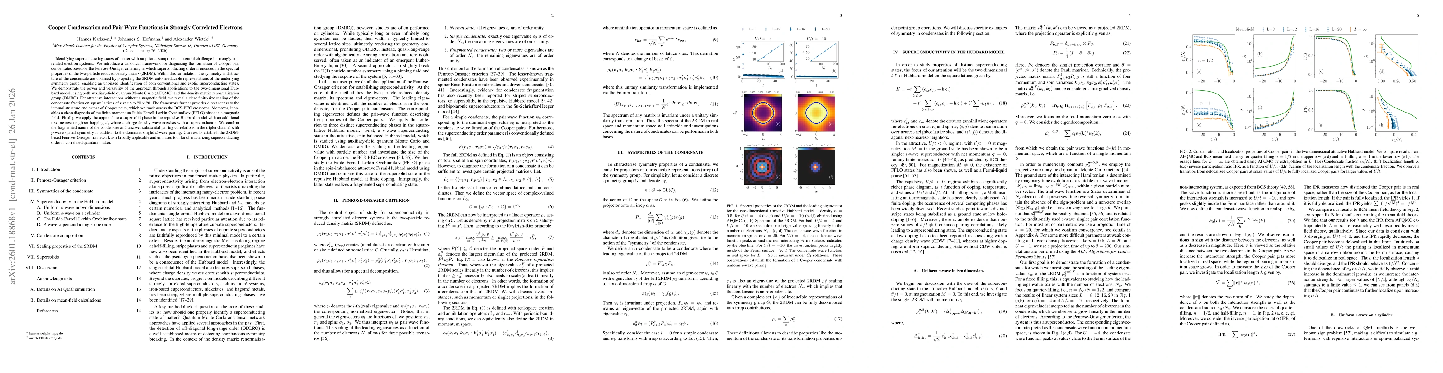Thumbnail for Cooper Condensation and Pair Wave Functions in Strongly Correlated Electrons