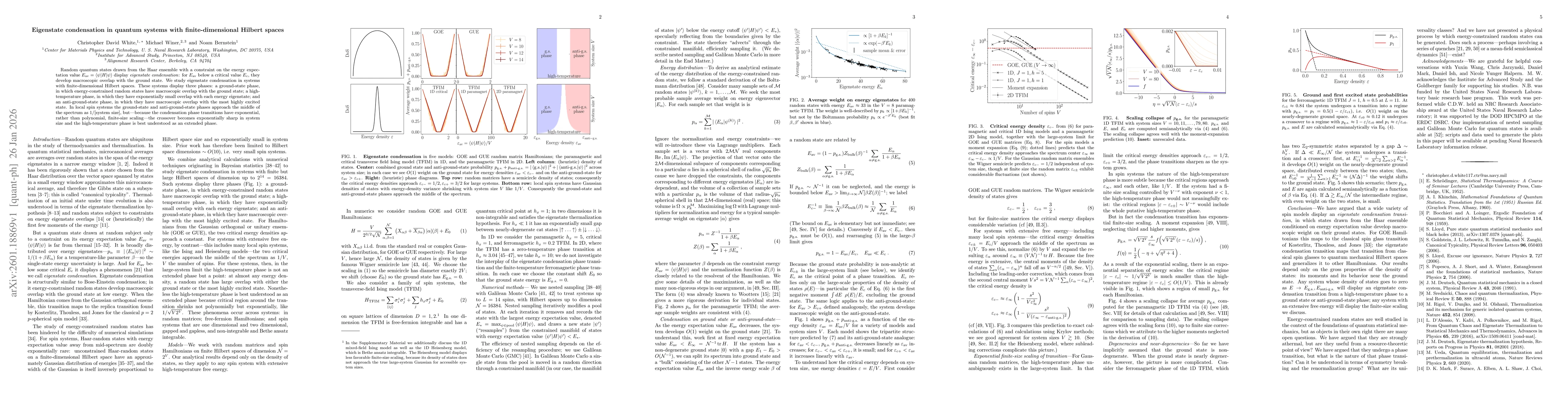 Thumbnail for Eigenstate condensation in quantum systems with finite-dimensional Hilbert spaces