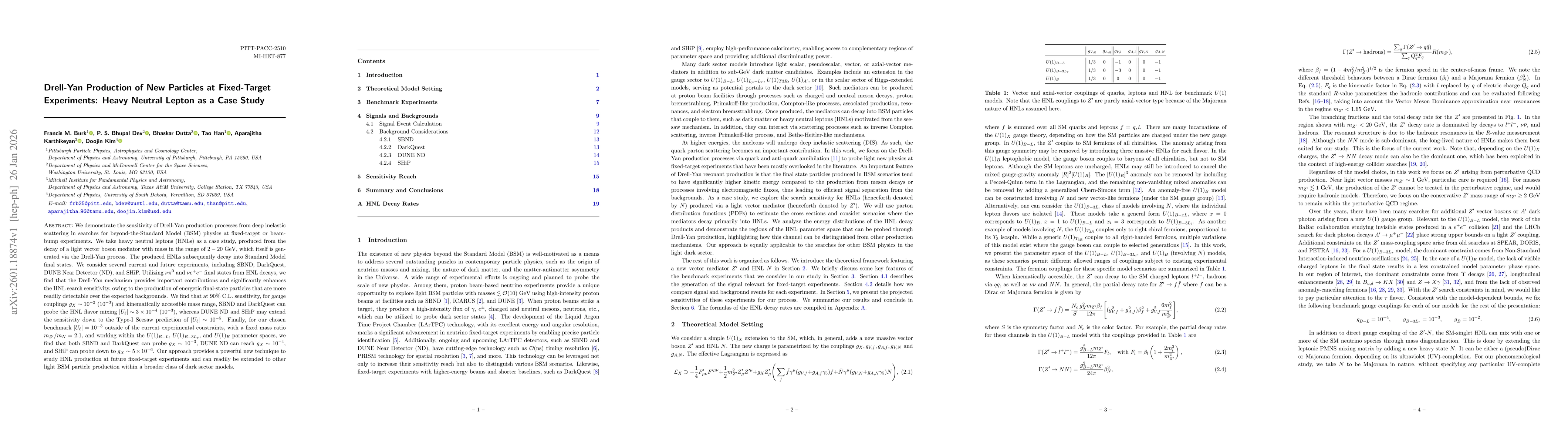 Thumbnail for Drell-Yan Production of New Particles at Fixed-Target Experiments: Heavy Neutral Lepton as a Case Study