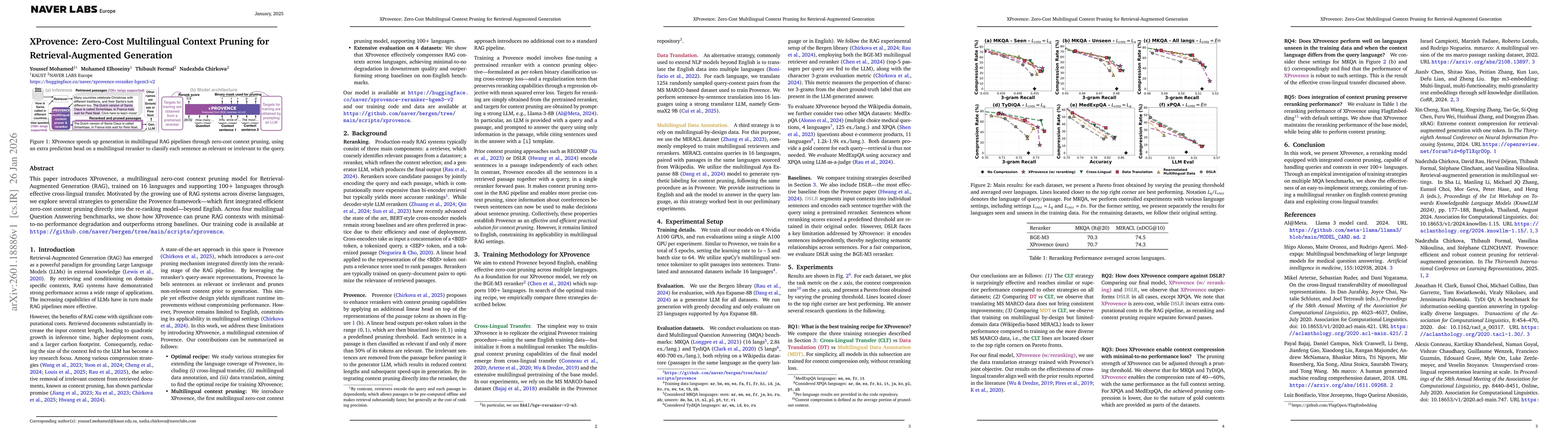 Thumbnail for XProvence: Zero-Cost Multilingual Context Pruning for Retrieval-Augmented Generation