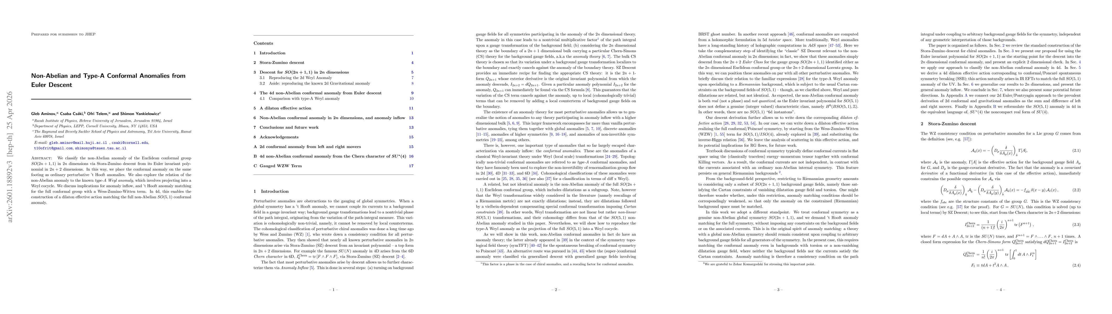 Thumbnail for Type-A Conformal Anomalies from Euler Descent