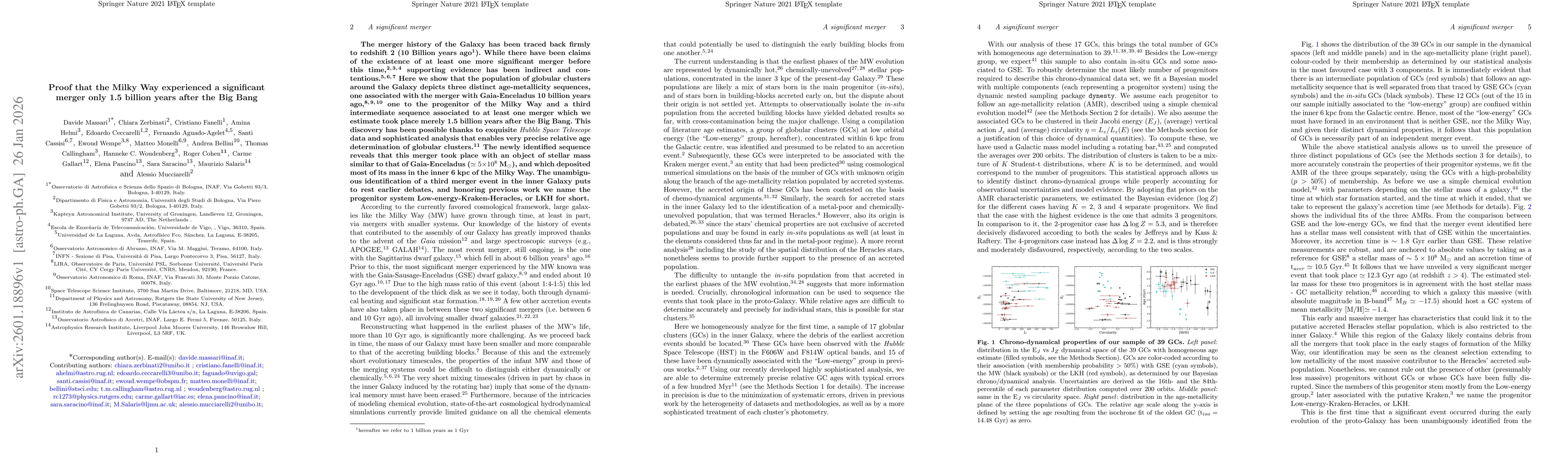 Thumbnail for Proof that the Milky Way experienced a significant merger only 1.5 billion years after the Big Bang