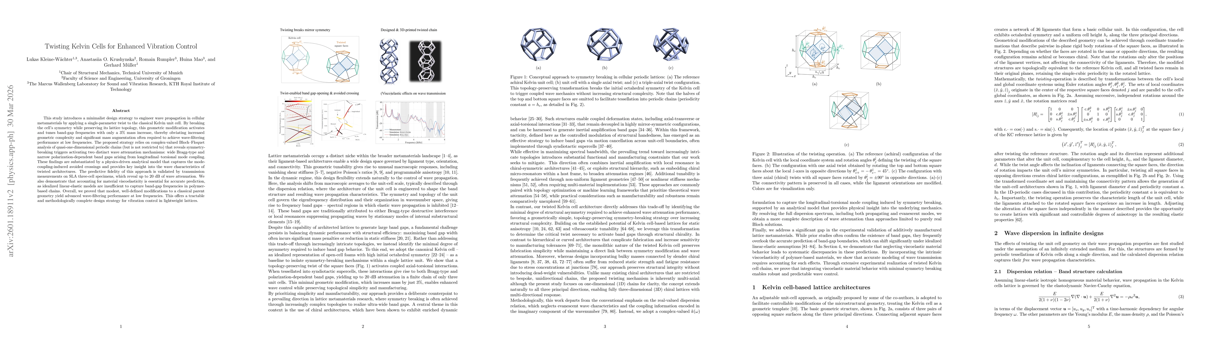 Thumbnail for Twisting Kelvin Cells for Enhanced Vibration Control