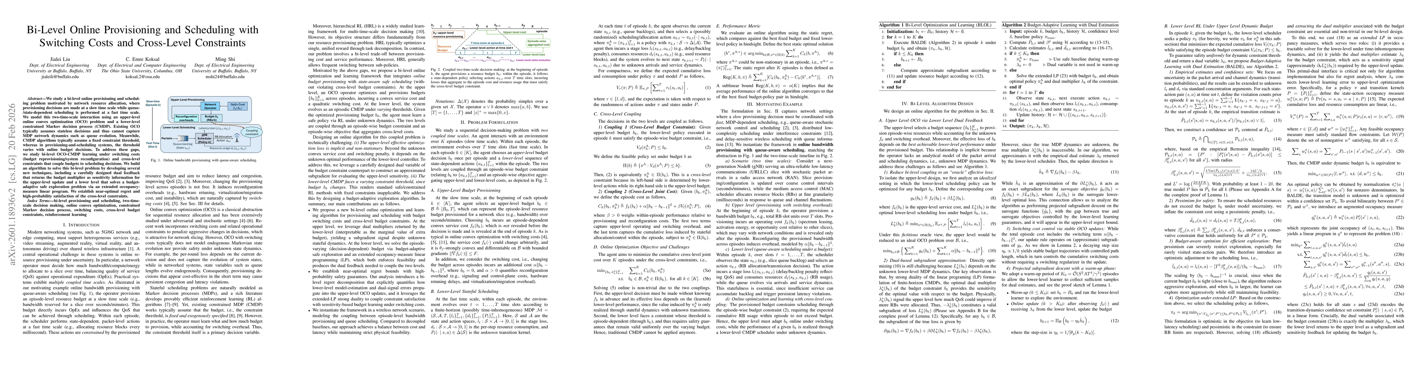 Thumbnail for Bi-Level Online Provisioning and Scheduling with Switching Costs and Cross-Level Constraints